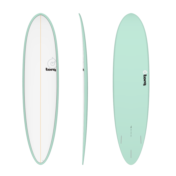 Torq MOD Fun 7'2" Surfboard - Sea Green/Pinline