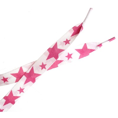 11002 Star 4 White/Pink Thick Laces