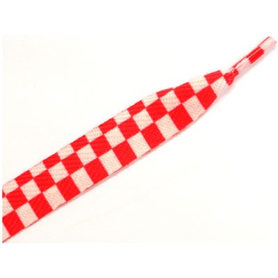 11403 Checker White/Red Thick Laces
