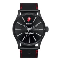 Nixon Rolling Stones Sentry Leather Watch - All Black