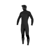 O'Neill HyperFreak 4/3mm+ Hooded Chest Zip Wetsuit - Black - S