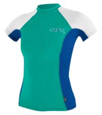 O'Neill Ladies Skins Crew Rash Vest 2017 - Green