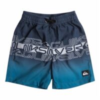 Quiksilver Boys Everyday Wordblock Volley Shorts - Navy Blazer YRS