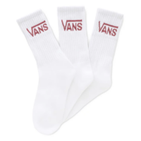 Vans Classic Crew Socks 3 Pack in White Deco Rose