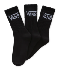 Vans Classic Crew Womens 3 Pack Socks - Black/Grey
