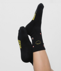 Vans Embroidered Crew Womens Trainer Socks - Black
