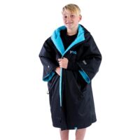 Dryrobe Kids Advance Short Sleeved - Black & Blue-9 YRS