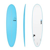 Torq Soft Deck Mod Fun V+ Surfboard - Blue-7ft 8