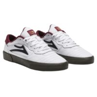 Lakai Cambridge Skate Shoes - White/Gum Leather