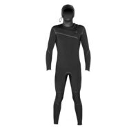 Gyroll Shield 5/4 Hooded Chest Zip Steamer Wetsuit Nero L