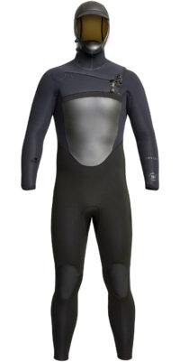 Xcel Mens 2023 Drylock 6/5mm Chest Zip Hooded Wetsuit - Black