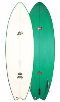 Lost RNF 96 Fish Surfboard - WhiteGreen-5ft 8