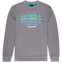 O'neill Mens Triple Logo Crew Sweatshirt in Silver Melee -