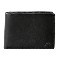 Rusty Ground Leather Wallet - Black