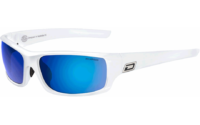Dirty Dog Clank Polarised Sunglasses - White/Blue Mirror