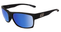 Dirty Dog Furnace Polarised Sunglasses - Satin Black/Blue Fusion Mirror
