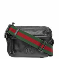 Gucci Men's GG Logo Camera Bag Black