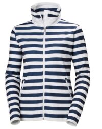 Helly Hansen Womens Naiad Fleece Jacket Evening Blue Stripe 2021 - White/Blue-Extra