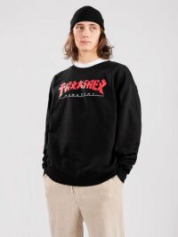 Thrasher Godzilla Crewneck Sweater black