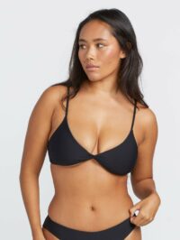 Women's Volcom Simply Seamless Bikini Top - BLACK