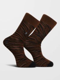 Women's Volcom Zebra Socks - Bitter Chocolate