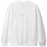 Yakwax Doodle Embroidered Crewneck Sweater - White/White