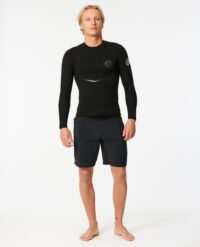 Rip Curl E Bomb 1/5mm Mens Long Sleeve Wetsuit Jacket - Black-