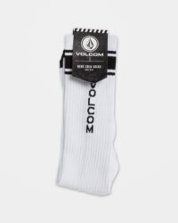 Men's Volcom High Stripe Socks - White