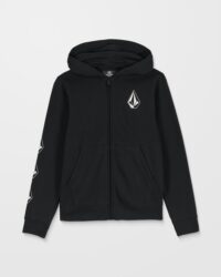 Men's Volcom Iconic Stone Gid Zip Up Hoodie - Black - (KIDS)