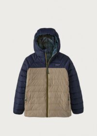 Patagonia Reversible Down Sweater Kids' Hoodie - New Navy/Treeline - S