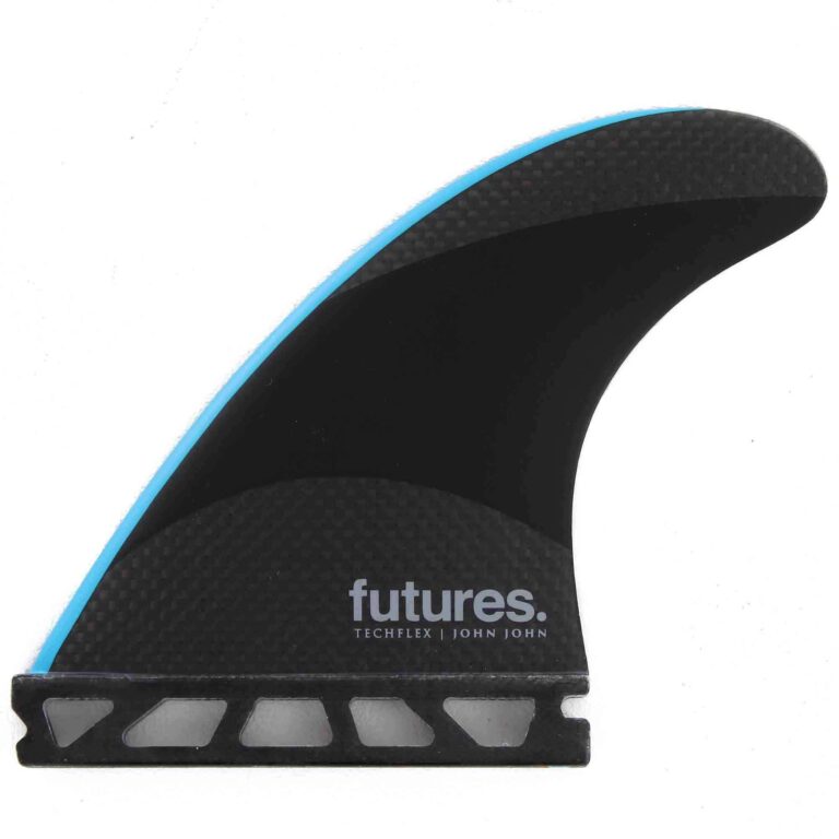 Futures John John Techflex Small Thruster Surfboard Fins - Black Neon Blue