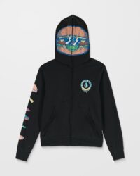 Men's Volcom Burgstone Full Zip Up Hoodie - Black - (KIDS)
