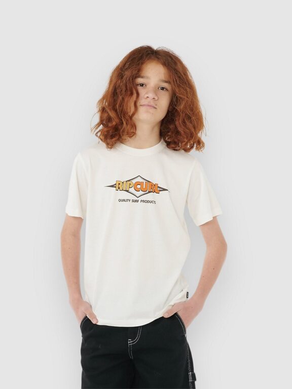 Rip Curl Surf Revival Logo Kids T-Shirt bone